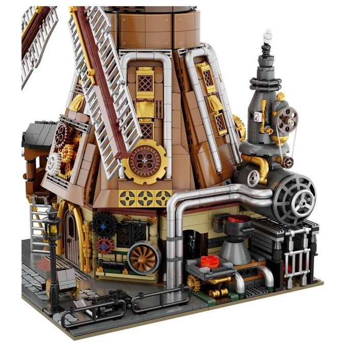 Pantasy set di costruzione steampunk windmill workshop 2450 pezzi collezione geek per eta' 6+