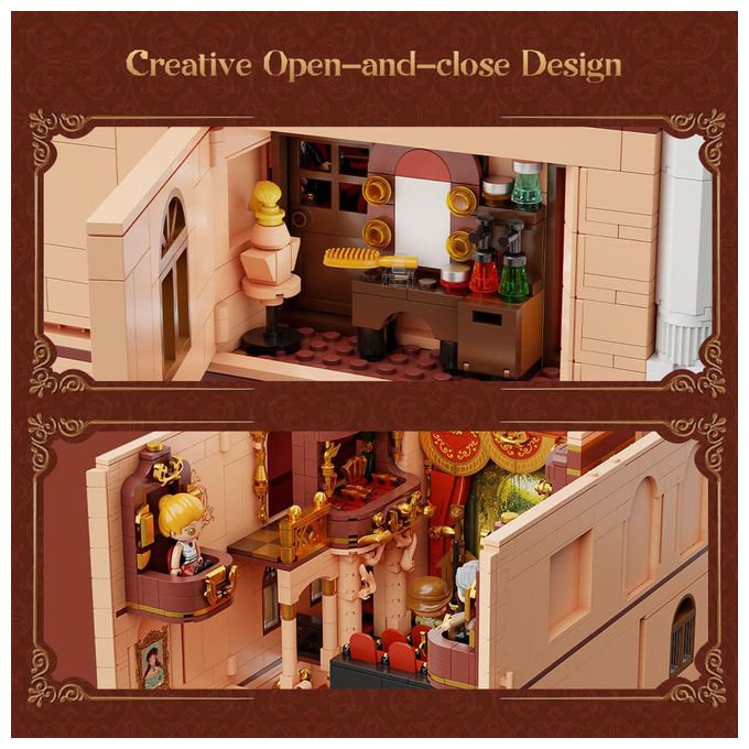 Pantasy set costruzioni teatro dell'opera modello modulare 3518 pezzi architettura vintage da collezione 14+ anni