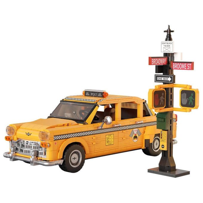 Pantasy set di costruzione New York Yellow Cab 1601 pezzi mattoncini ABS compatibile eta' 8+
