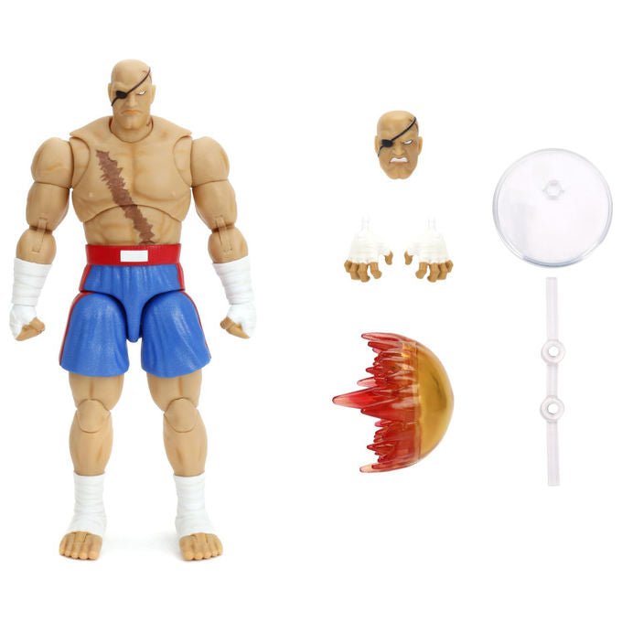 JADA Toys action figure Sagat Ultra Street Fighter II The Final Challengers 19 cm scala 1:12 25 punti articolazione licenza Capcom