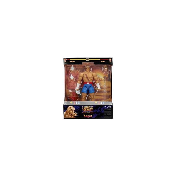 JADA Toys action figure Sagat Ultra Street Fighter II The Final Challengers 19 cm scala 1:12 25 punti articolazione licenza Capcom