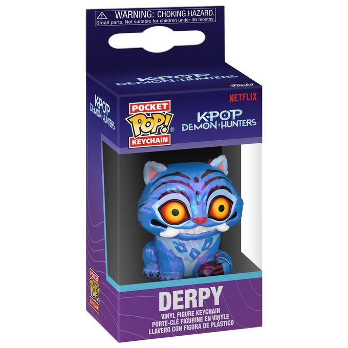 Funko 95684 KPop Demon Hunters Portachiavi Mini Figura in Vinile da Collezione Derpy 4 cm
