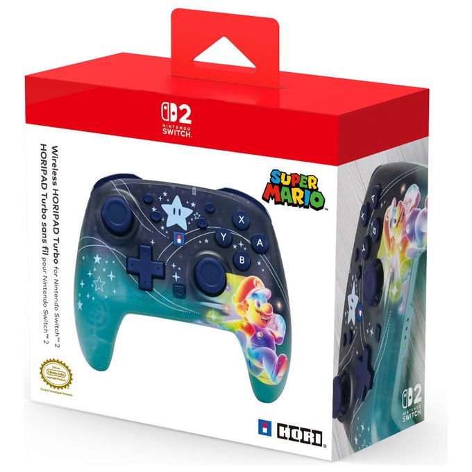HORI Horipad Turbo controller wireless Nintendo Switch 2 Super Mario licenza ufficiale Nintendo Bluetooth multicolore