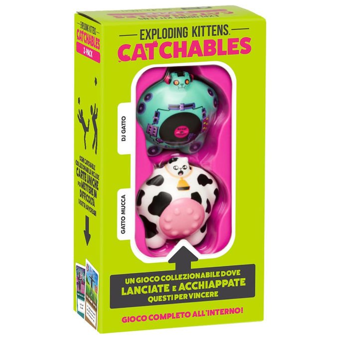 Asmodee Exploding Kittens Catchables DJ Gatto gioco da tavolo collezionabile 2+ giocatori 8+ anni edizione italiana