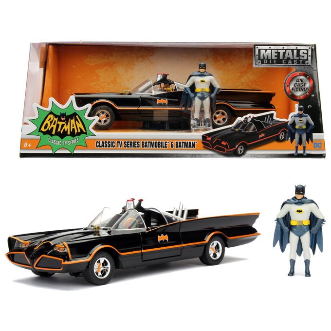 JADA toys batmobile classic 1966 modellino die-cast scala 1:24 replica ufficiale dc comics personaggio batman incluso