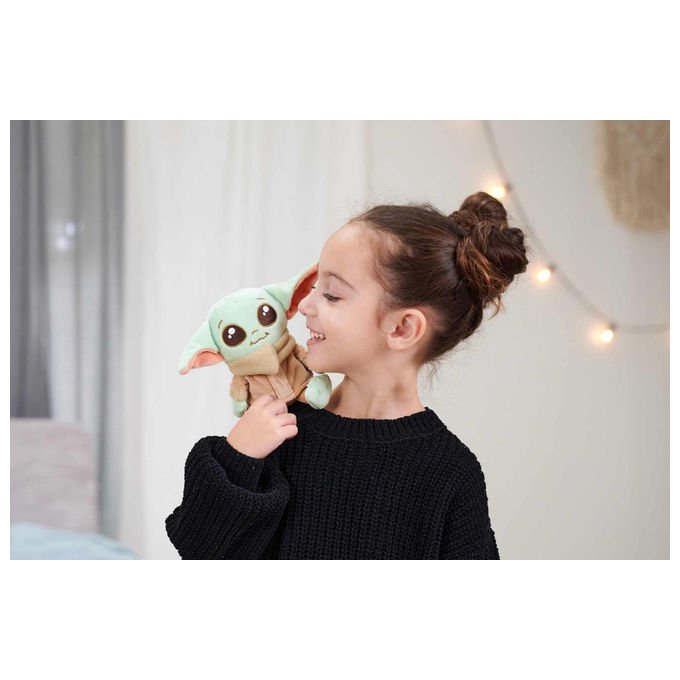 Simba peluche Grogu da spalla Star Wars The Mandalorian magnetico morbido 12 cm licenza ufficiale Disney