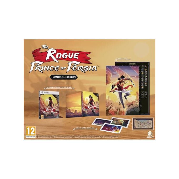 Ubisoft The Rogue Prince of Persia Immortal Edition gioco PS5 steelbook 3 carte artistiche premium poster doppia faccia