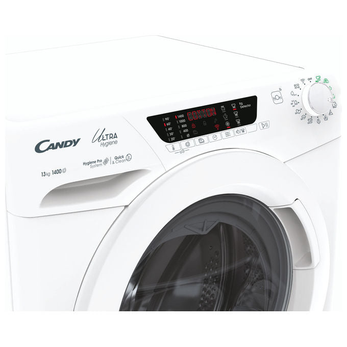 Candy HES14134TWM-1-S Ultra Hygiene Lavatrice Frontale 13 Kg 1400 rpm Classe A Inverter Vapore Wi-Fi (85x60x68 cm) colore Bianco