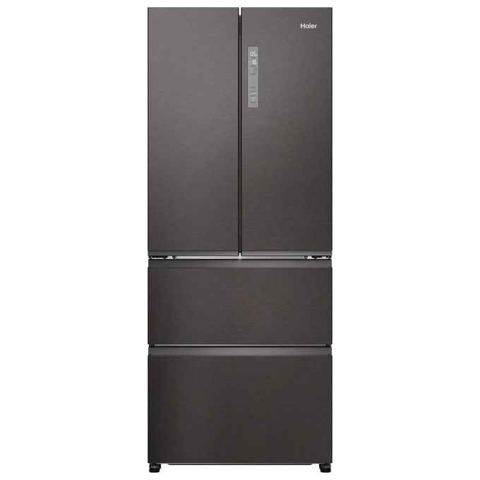 Haier frigorifero french door HFR3718ENMD, 402 L, no frost, multi-airflow, zona fresca, 4 porte, classe E, acciaio inox
