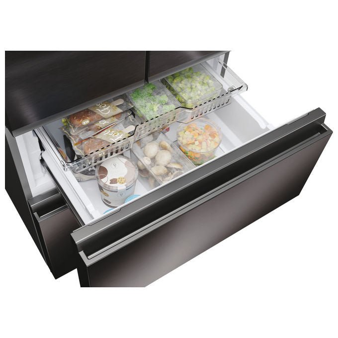 Haier frigorifero french door HFR3718ENMD, 402 L, no frost, multi-airflow, zona fresca, 4 porte, classe E, acciaio inox