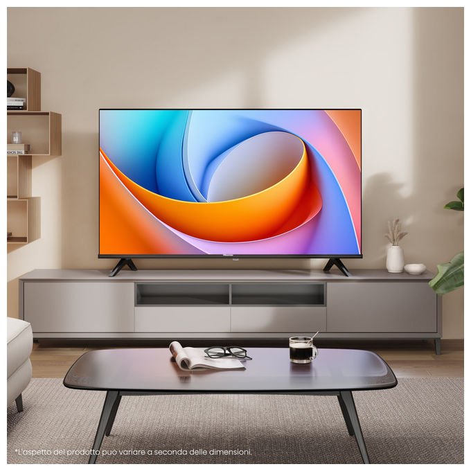 Hisense smart tv 40 pollici, Full HD, DLED, 40A4Q, VIDAA, Dolby Audio, Game Mode, Wi-Fi, DVB-T2, nero
