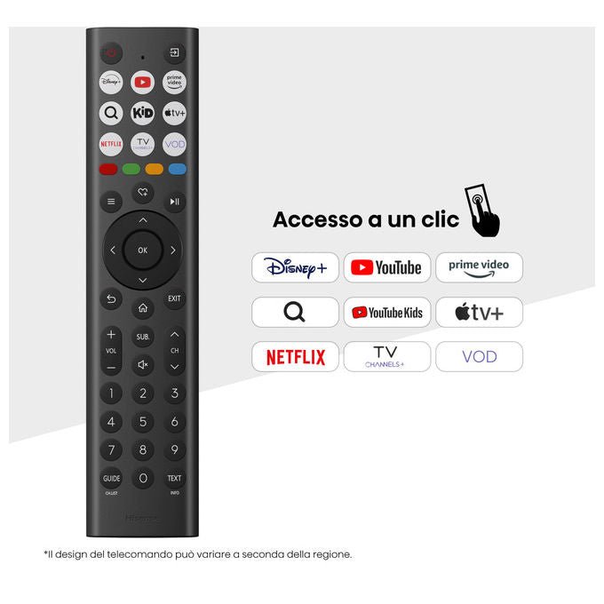 Hisense smart tv 40 pollici, Full HD, DLED, 40A4Q, VIDAA, Dolby Audio, Game Mode, Wi-Fi, DVB-T2, nero