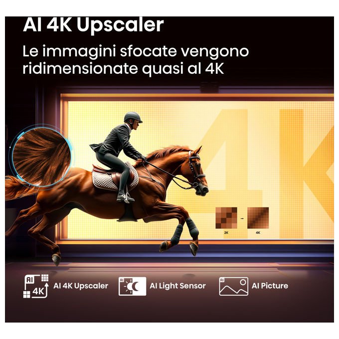Hisense smart tv QLED 58 pollici 4K, 58E7Q, Dolby Vision e Atmos, Game Mode Plus, VIDAA, nero