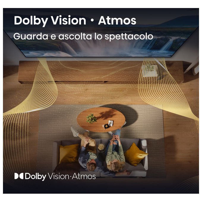 Hisense smart tv QLED 58 pollici 4K, 58E7Q, Dolby Vision e Atmos, Game Mode Plus, VIDAA, nero