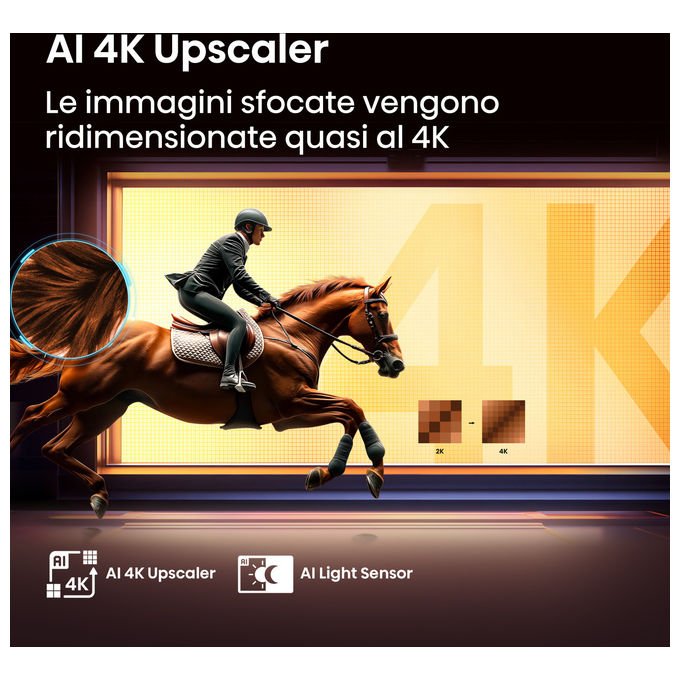 Hisense smart tv 85 pollici 4K, 85A6Q, Direct-LED, Dolby Vision, HDR10+, VIDAA, Game Mode Plus, Wi-Fi, Bluetooth