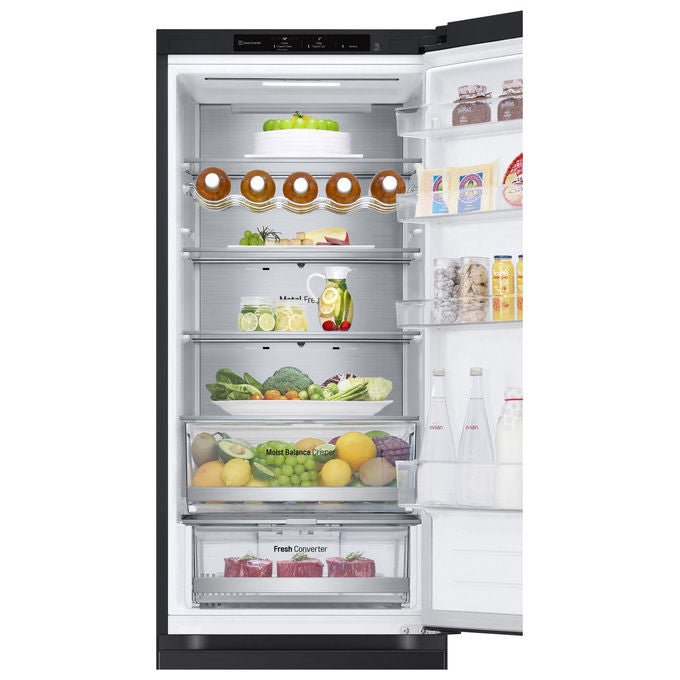 LG frigorifero combinato GBV5240DEP, 387L, classe D, Total No Frost, Fresh Converter, porte piatte, Matte Black