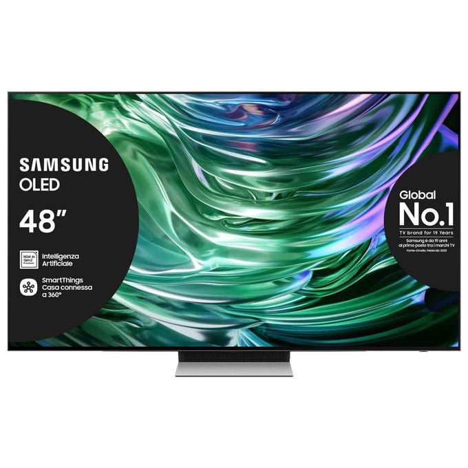 Samsung tv oled 48 pollici, 4k, processore NQ4 AI Gen2, HDR+, Motion Xcelerator 144Hz, Dolby Atmos, Smart Hub, Carbon Silver