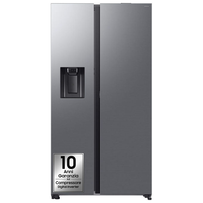 Samsung frigorifero americano side by side RS80F67KCTEF, 634 L, no frost, dispenser acqua e ghiaccio, twin cooling plus, wi-fi, acciaio inox