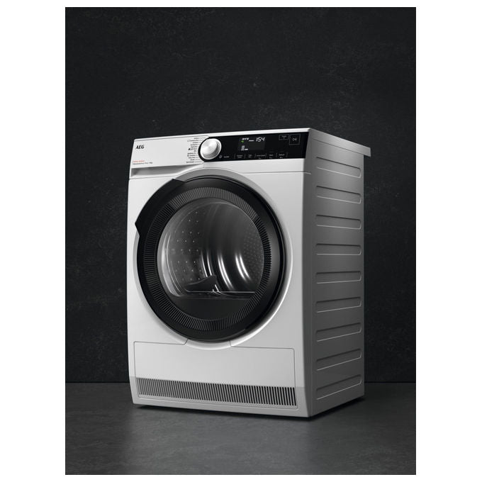 AEG asciugatrice Serie 8000 AbsoluteCare TR8HD9B, pompa di calore, 9 kg, classe B, motore inverter, libera installazione, bianco