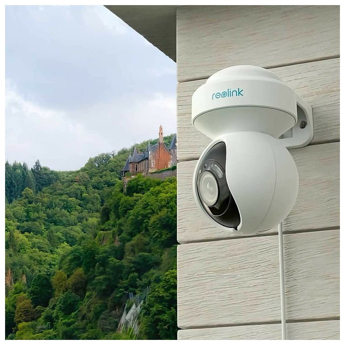 Reolink E540 telecamera di sicurezza IP cupola, 5 MP 2K, Wi-Fi dual band, PTZ zoom ottico 3x, IP65, visione notturna, audio bidirezionale, interno esterno