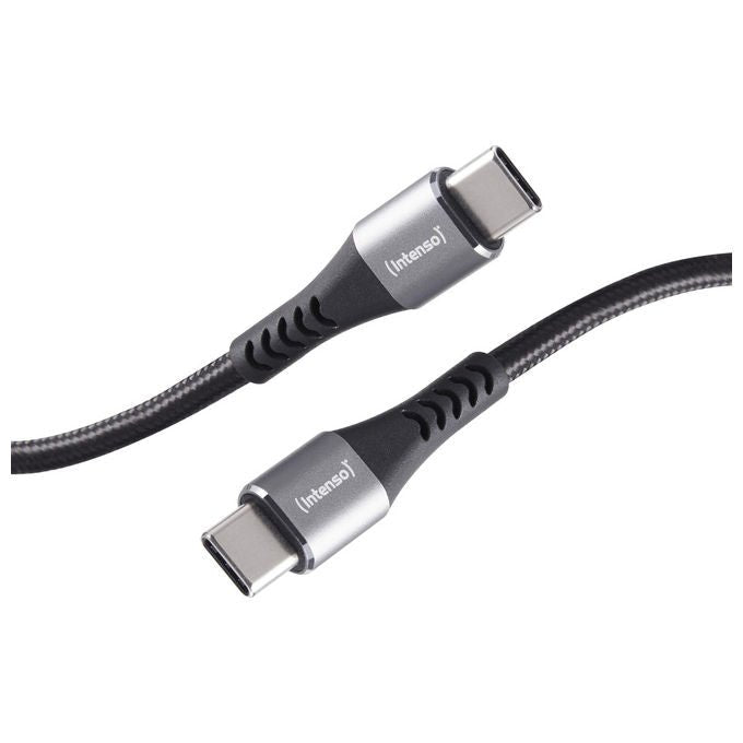 Intenso cavo USB-C a USB-C C315C, 60 W Power Delivery, ricarica rapida, 1,5 m, nylon intrecciato, nero