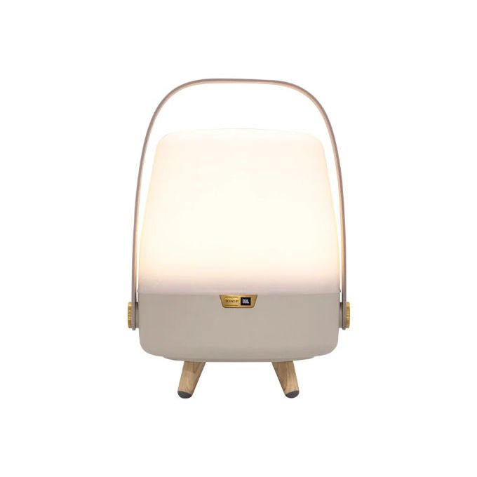 Kooduu Lite-up Play Mini, lampada altoparlante portatile con JBL, Bluetooth 5.3, luce bianca calda dimmerabile, 8 W, USB-C, sabbia