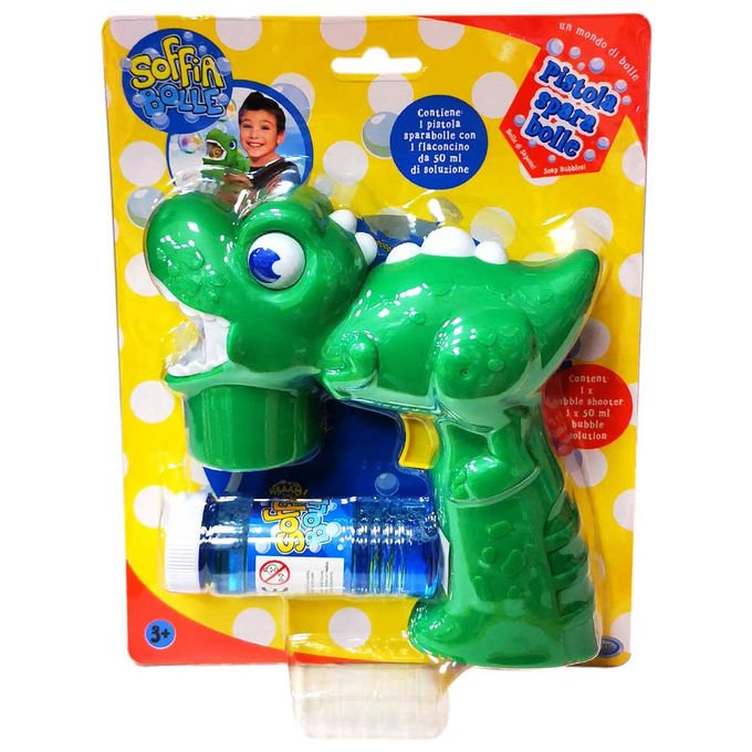 Ods toys scettro spara bolle, dinosauro squalo o unicorno, per bambini, soluzione inclusa, 115 ml, dai 3 anni, 33 cm