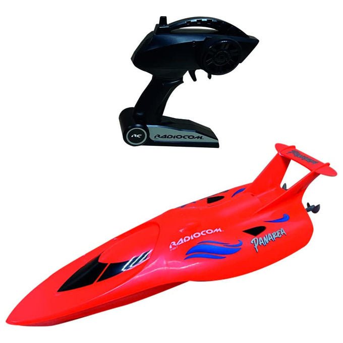 ODS motoscafo radiocomandato Panarea, 2,4 GHz, 7 funzioni, 31 cm, velocita' 10 km-h, batteria inclusa, bambini 5 anni