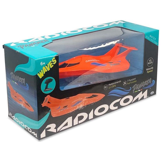 ODS motoscafo radiocomandato Panarea, 2,4 GHz, 7 funzioni, 31 cm, velocita' 10 km-h, batteria inclusa, bambini 5 anni