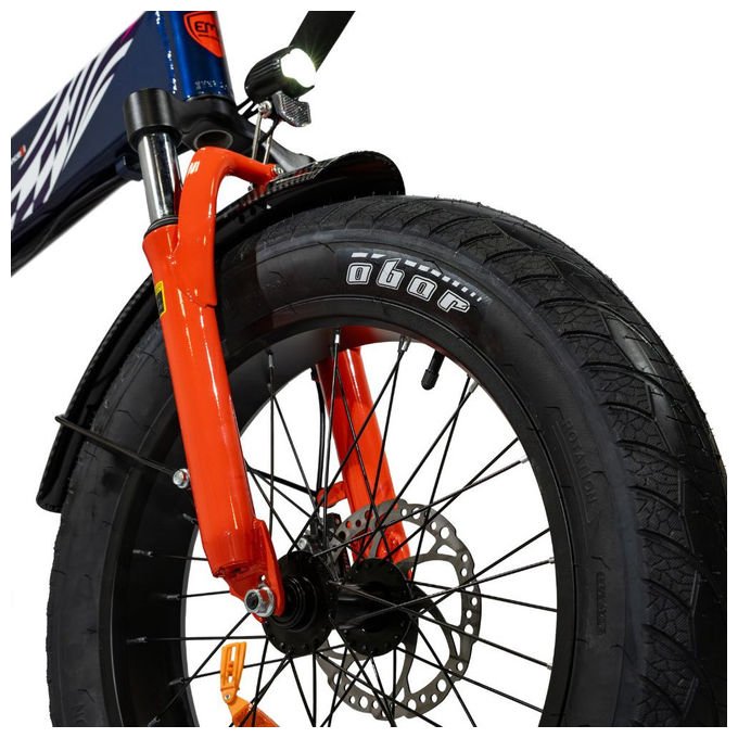 Emg Bomber MWC, bicicletta elettrica pieghevole, motore 250W, batteria 36V 10Ah, ruote 20'' fat, cambio Shimano 6V, blu