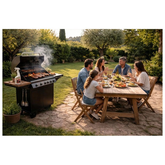 Meliconi spray detergente forno e bbq, sgrassante schiumogeno, formula professionale, rimuove incrostazioni a freddo, 500 ml