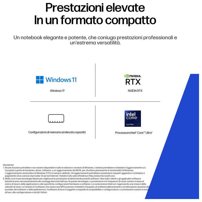HP ZBook 8 G1i, notebook workstation 16 pollici, Intel Core Ultra 7 255H, 32 GB DDR5, SSD 1 TB, Nvidia RTX 500 Ada, Windows 11 Pro, Wi-Fi 7, Meteor Silver