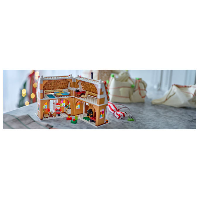 Lego 40809 Casa di Pan di Zenzero Festiva Set da Costruzione con Minifigure di Babbo Natale 498 pezzi colore Multicolore