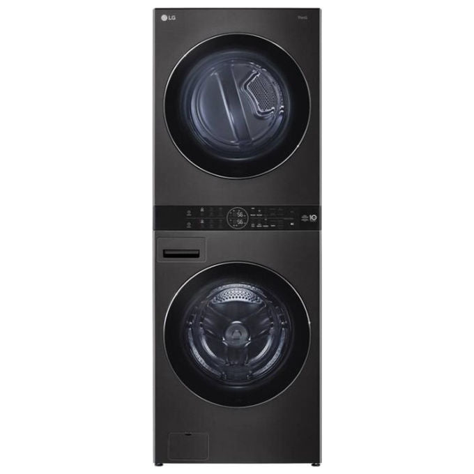 LG WT1716BBF WashTower Lavasciuga Libera Installazione 17-16 Kg 1400 rpm Classe E-D Pannello Unificato TurboWash360 Pompa di Calore (189x70x77 cm) colore Nero