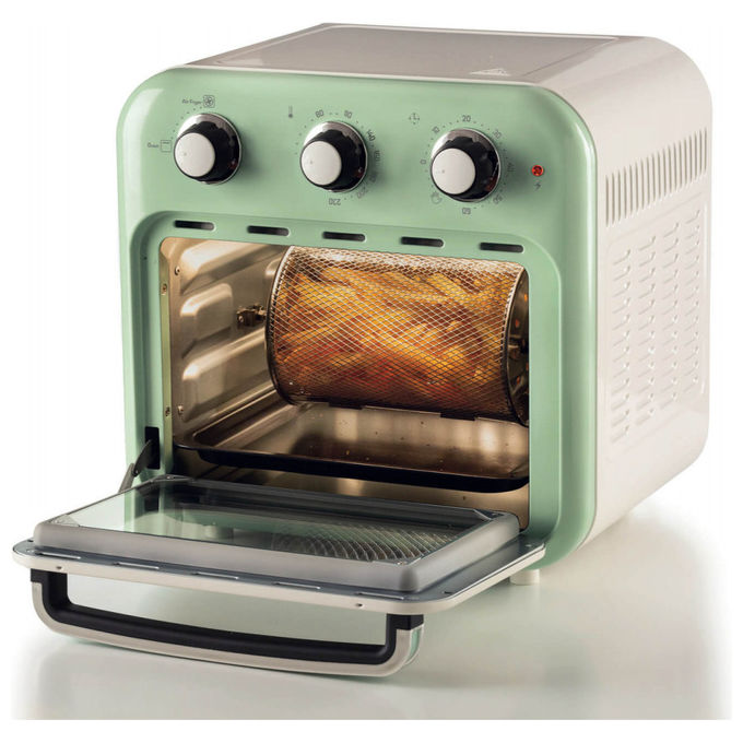 Ariete friggitrice ad aria e forno vintage 4632, 2in1, 16L, 1400W, temperatura 80-230°C, timer 60 min, verde