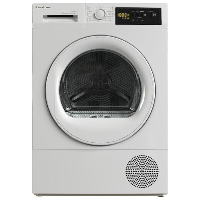 Schaub Lorenz asciugatrice a pompa di calore 8 kg, classe E, motore inverter, 15 programmi, 64 dB, bianco, VSDR08D1