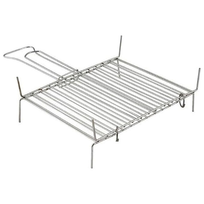 Filtex graticola barbecue cromata liscia, 15 barre, filo di ferro, 24x34 cm, per arrosto e cottura alla brace