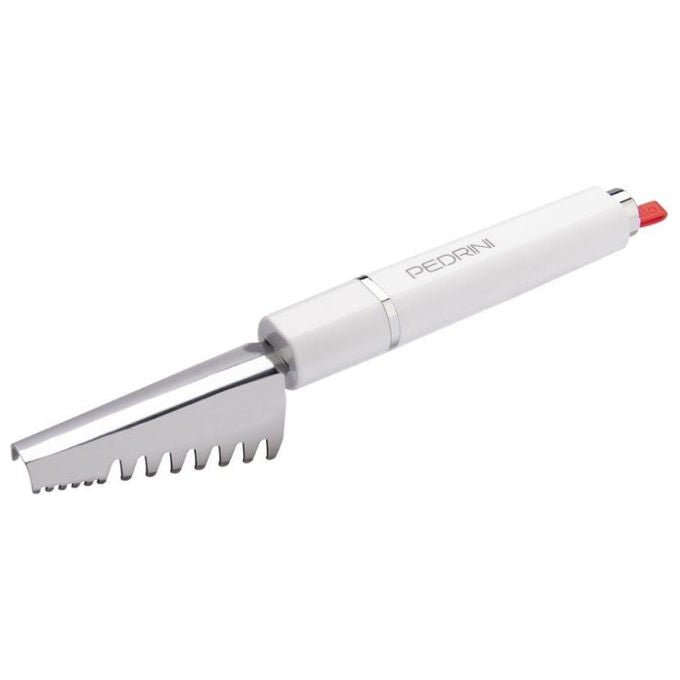 Pedrini squamapesce in acciaio inossidabile cromato, utensile da cucina, linea Lillo, antiruggine