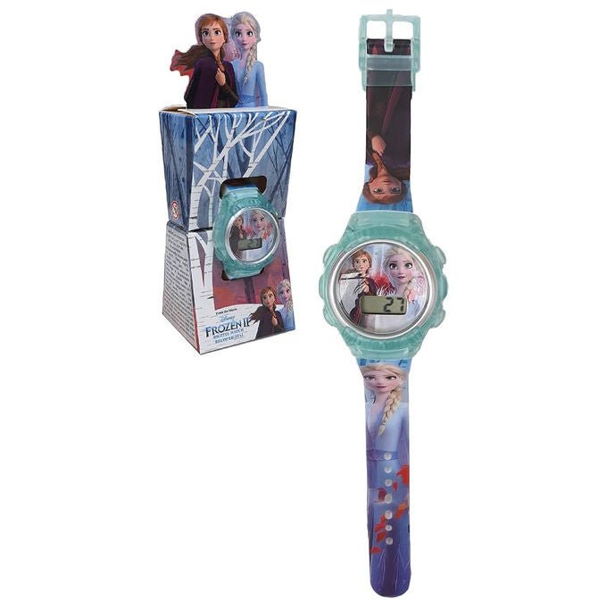 Cartoon orologio da polso bambino Disney Frozen 2, analogico al quarzo, cassa 33 mm, cinturino in plastica, confezione scatola in latta
