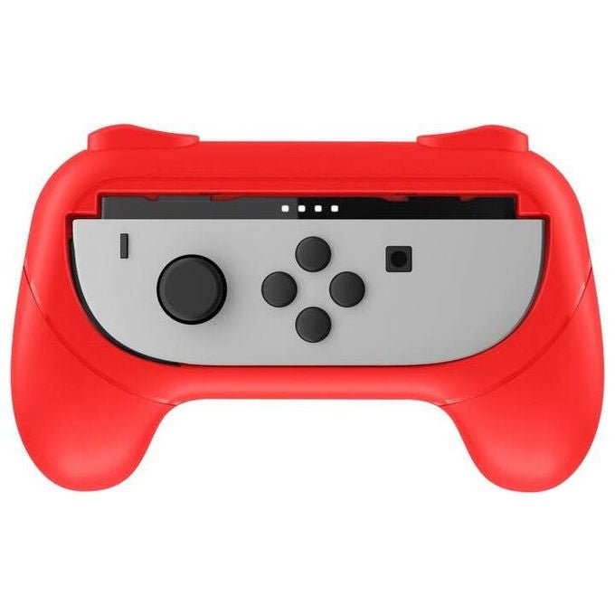 Nacon kit 2 grip per Joy-Con, Nintendo Switch 2, rosso e blu, accesso tasti SL SR, indicatori LED, ergonomici