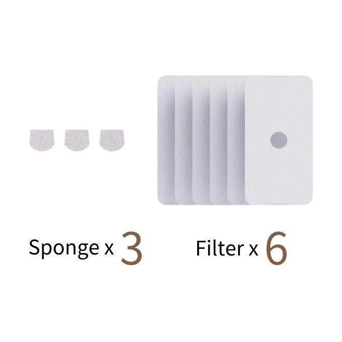 Enabot kit filtri di ricambio per fontana Rola Smart Cat, 6 filtri e 3 spugne, per gatti e cani, bianco