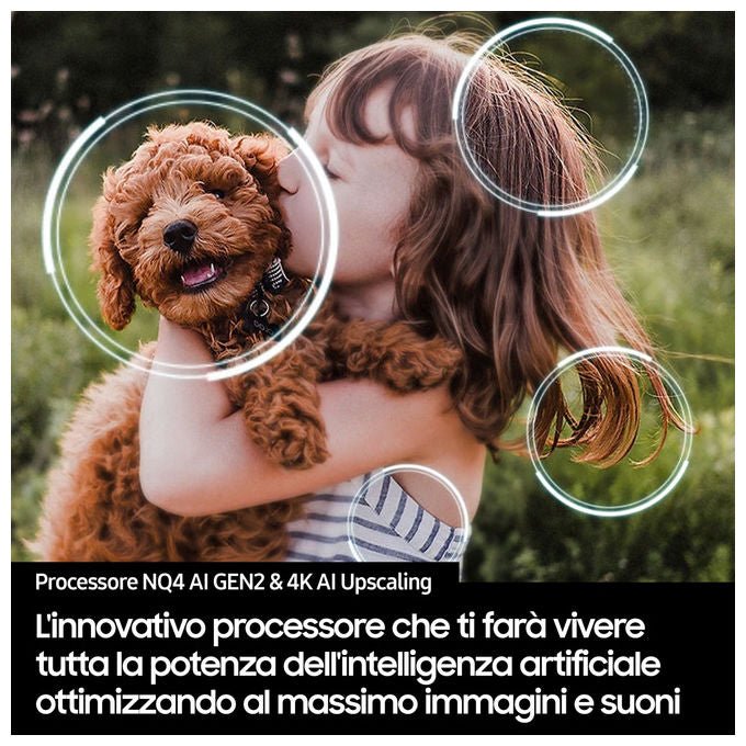 Samsung smart tv Neo QLED 65 pollici, QE65QN70FAUXZT, 4K Mini LED, processore NQ4 AI Gen2, Motion Xcelerator 144Hz, Neo Quantum HDR, AirSlim, 2025