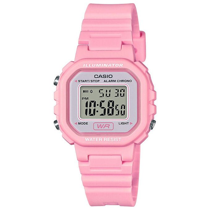 Casio orologio digitale bambina Collection LA-20WH-4A1EF, vintage, cassa e cinturino rosa, quarzo, resistente agli spruzzi