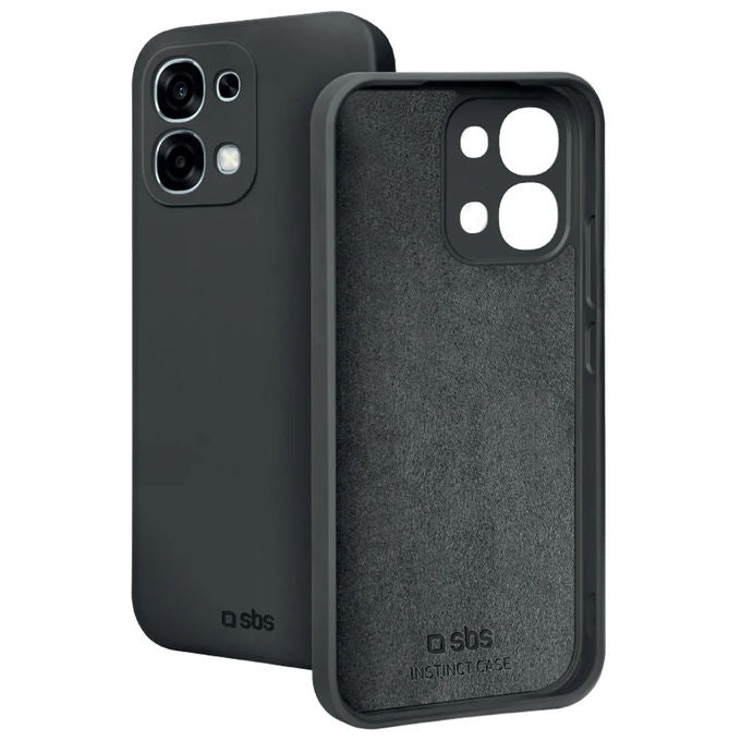 Sbs cover Instinct per Oppo A6 Pro 5G, custodia TPU e microfibra, nero, compatibile ricarica wireless