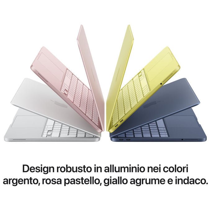 Apple MacBook Neo 13'', chip A18 Pro, cpu 6-core, gpu 5-core, 8GB RAM, 512GB SSD, Touch ID, giallo agrume