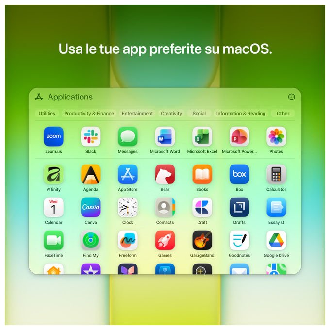 Apple MacBook Neo 13'', chip A18 Pro, cpu 6-core, gpu 5-core, 8GB RAM, 512GB SSD, Touch ID, giallo agrume