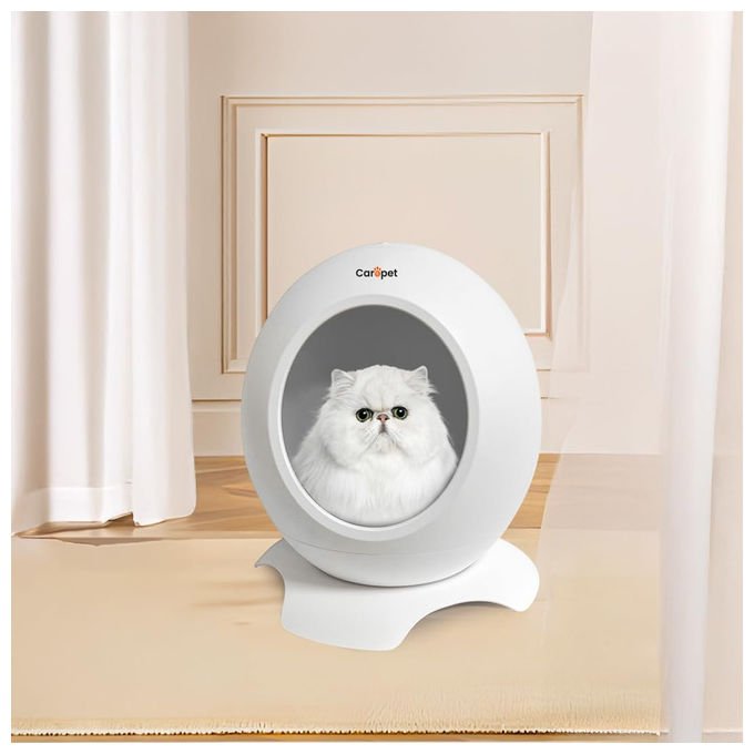 Carepet cuccia termostatizzata gatto, freddo e caldo, controllo app, sensore infrarossi, regolazione automatica 15-35°C, ioni negativi