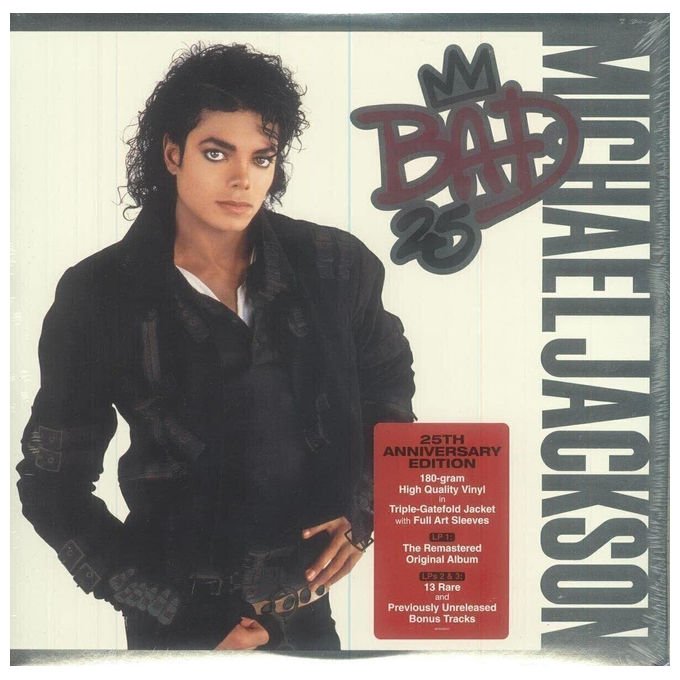 Michael Jackson, Bad, vinile LP, ristampa 2016, etichetta Epic, 180 grammi, pop rock, black music