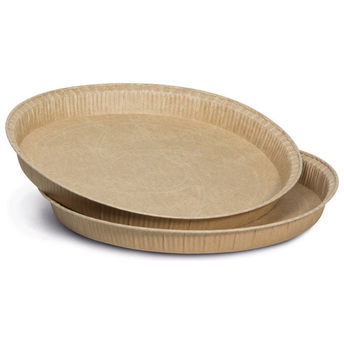 Guardini stampo per crostata in carta da forno, rotondo, 25 cm, superficie scanalata, resistente 220°C, 2 pezzi