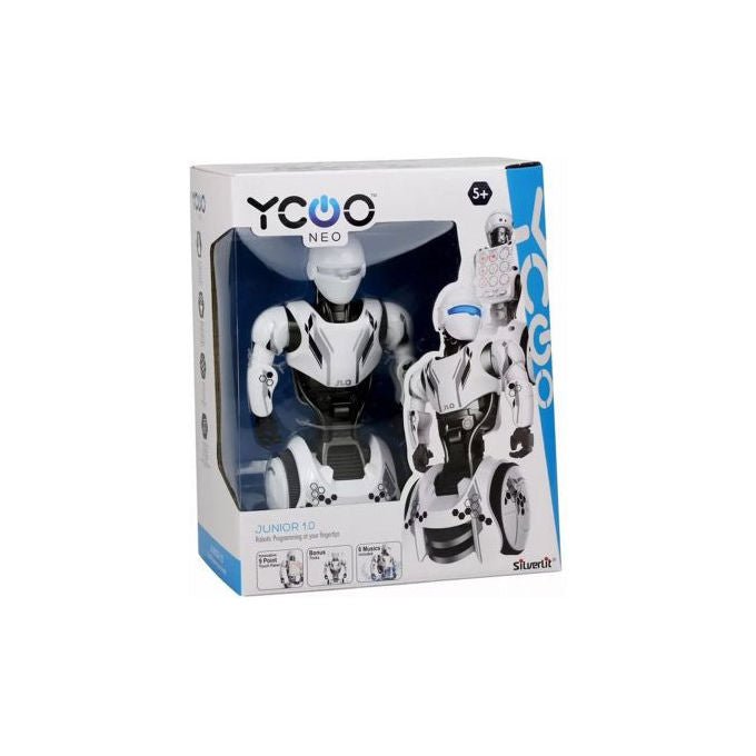 Rocco Giocattoli robot programmabile Junior 1.0 Neo Ycoo, pannello touch 9 punti, occhi led, 6 melodie, braccia articolate, 5+ anni